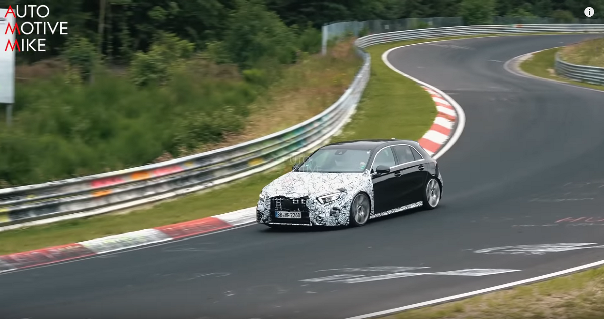 Mercedes A45 AMG video spia Nurburgring