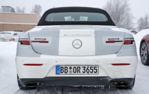 Mercedes Classe E Cabrio 2021 prototipo bianco foto spia